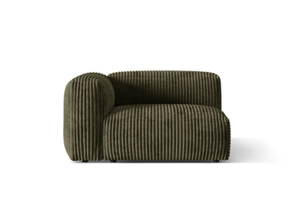 Martina Wide Single Seat, 120x106 cm — Moss Green / Left