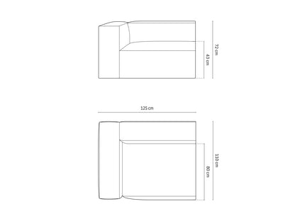 Nuria Modular Sofa, 125x110 cm