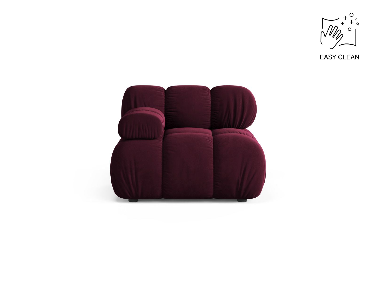 Bellis Modul, 94x94 cm — Burgundy / Left