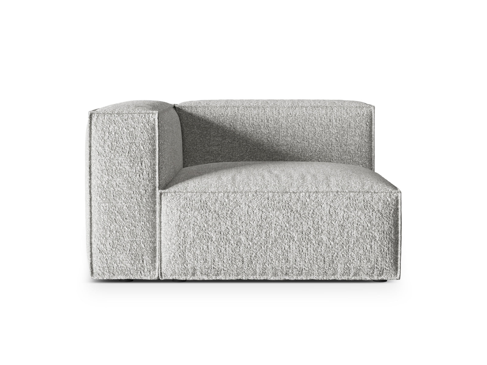 Nuria Modular Sofa, 125x110 cm — Silver / Left