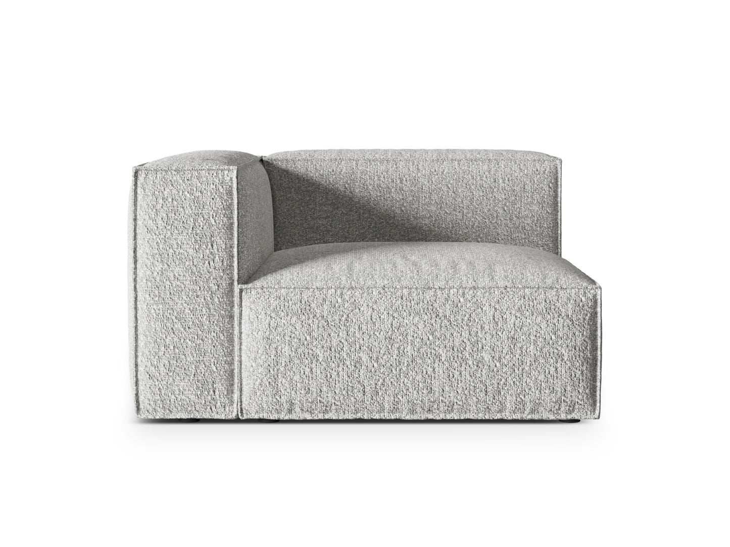 Nuria Modular Sofa, 125x110 cm — Silver / Left