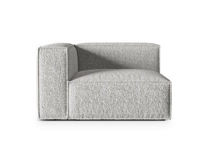 Nuria Modular Sofa, 125x110 cm — Silver / Left
