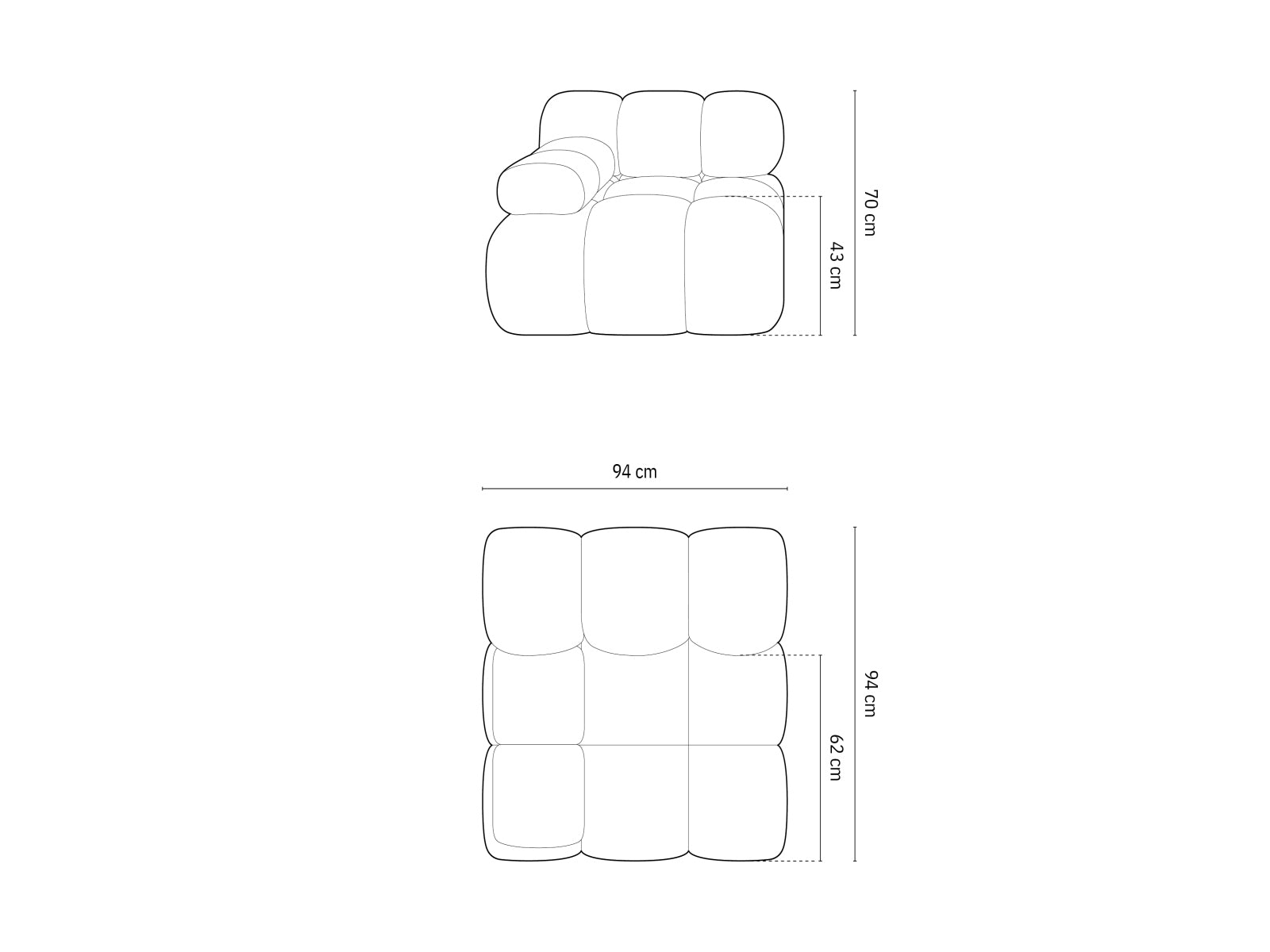 Bellis Modul, 94x94 cm