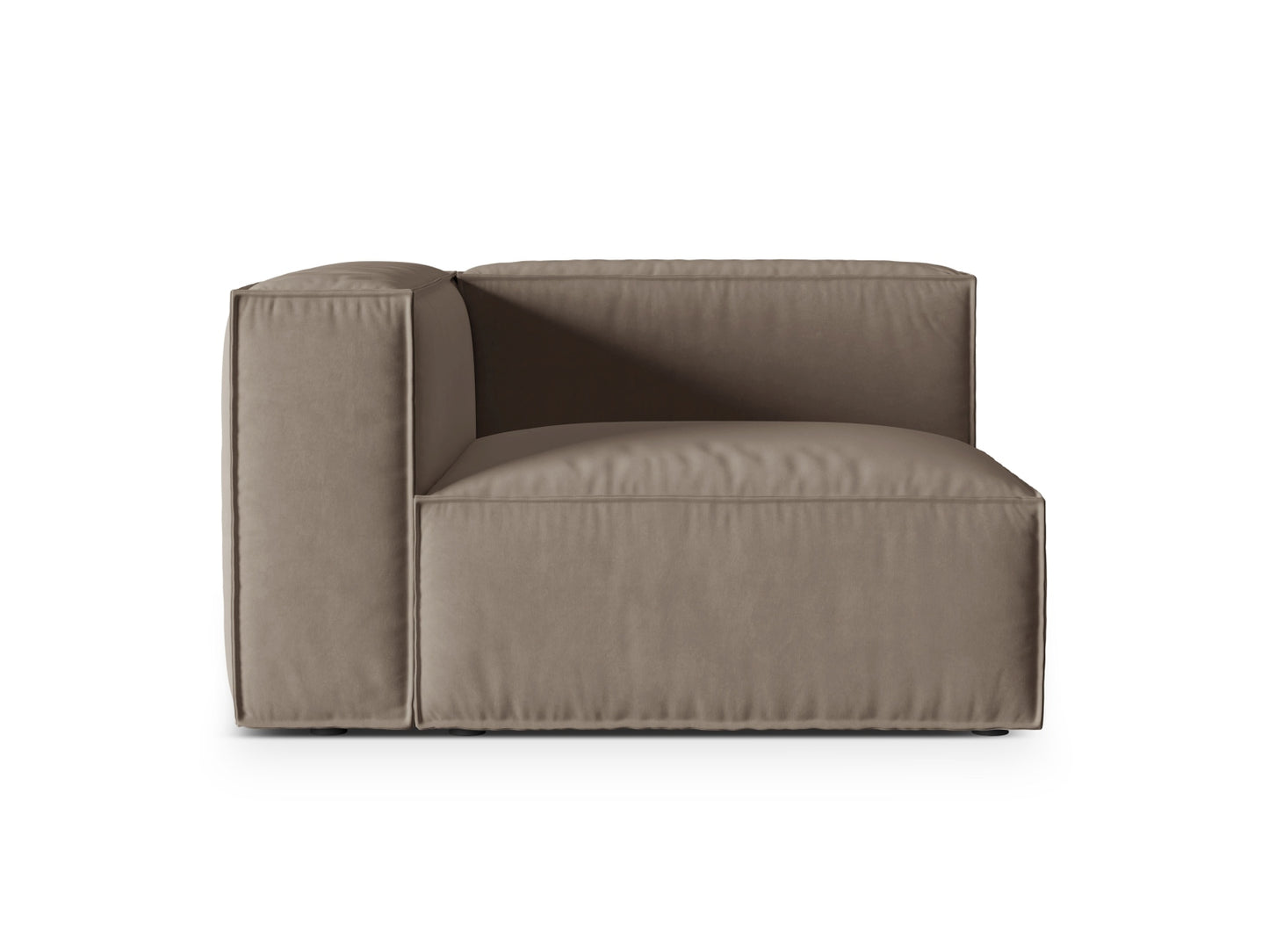 Nuria Modular Sofa, 125x110 cm — Warm grey / Left