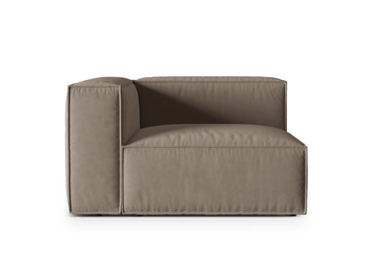 Nuria Modular Sofa, 125x110 cm — Warm grey / Left