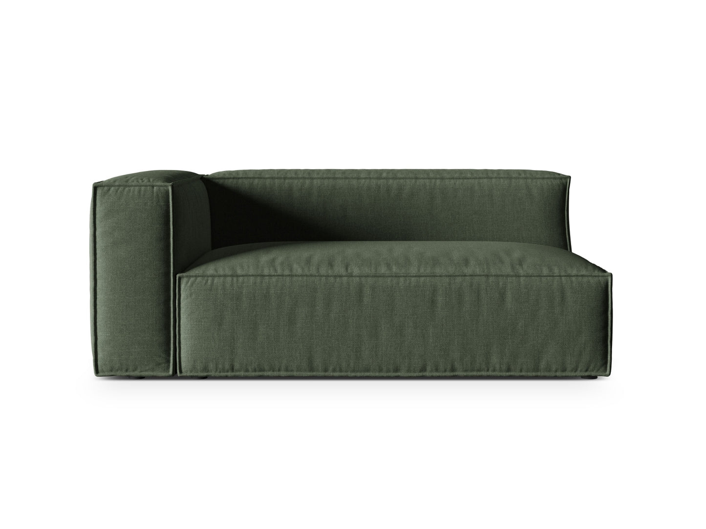 Nuria Modular Sofa, 2 Seats — Moss Green / Left