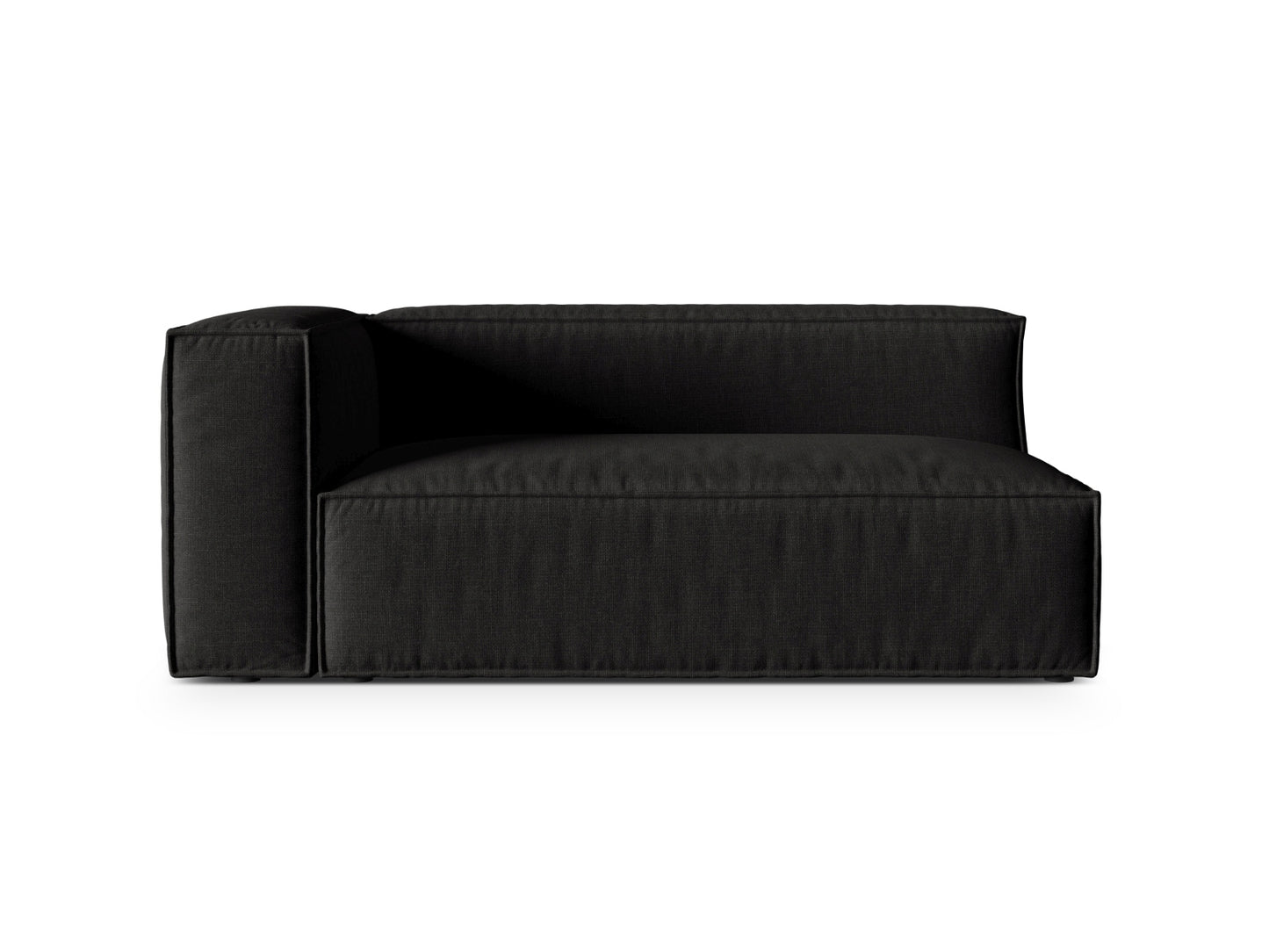 Nuria Modular Sofa, 2 Seats — Black / Left