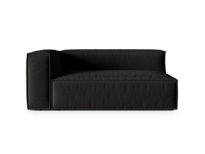 Nuria Modular Sofa, 2 Seats — Black / Left