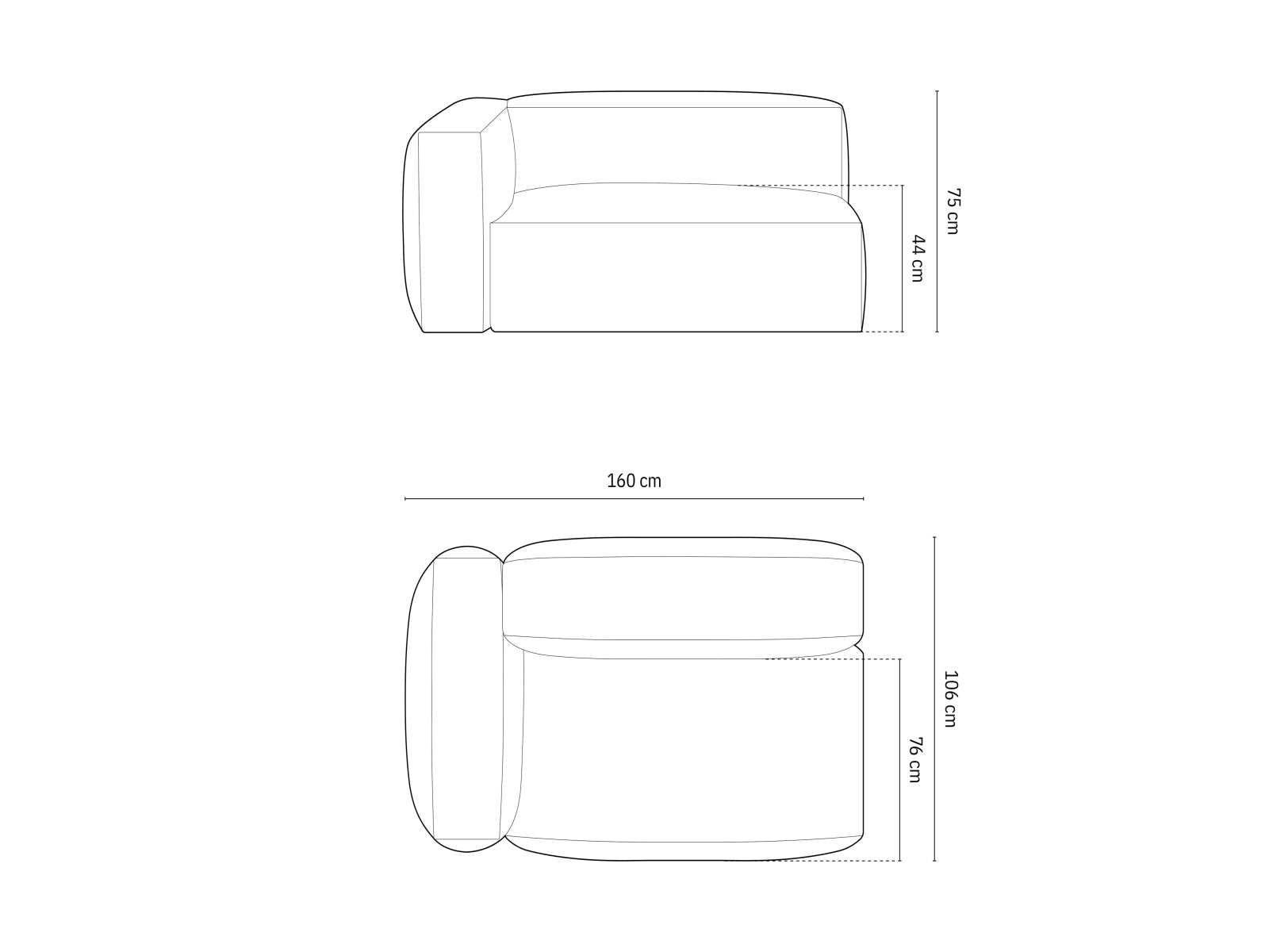 Martina Double Seat, 160x106 cm