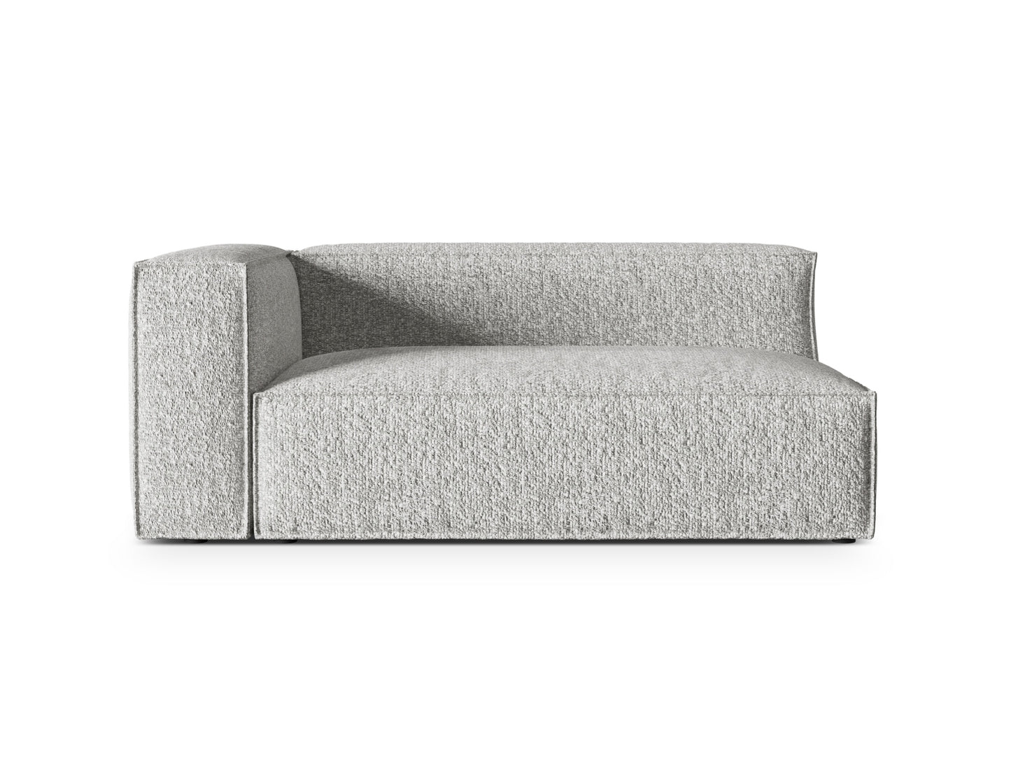 Nuria Modular Sofa, 2 Seats — Silver / Left