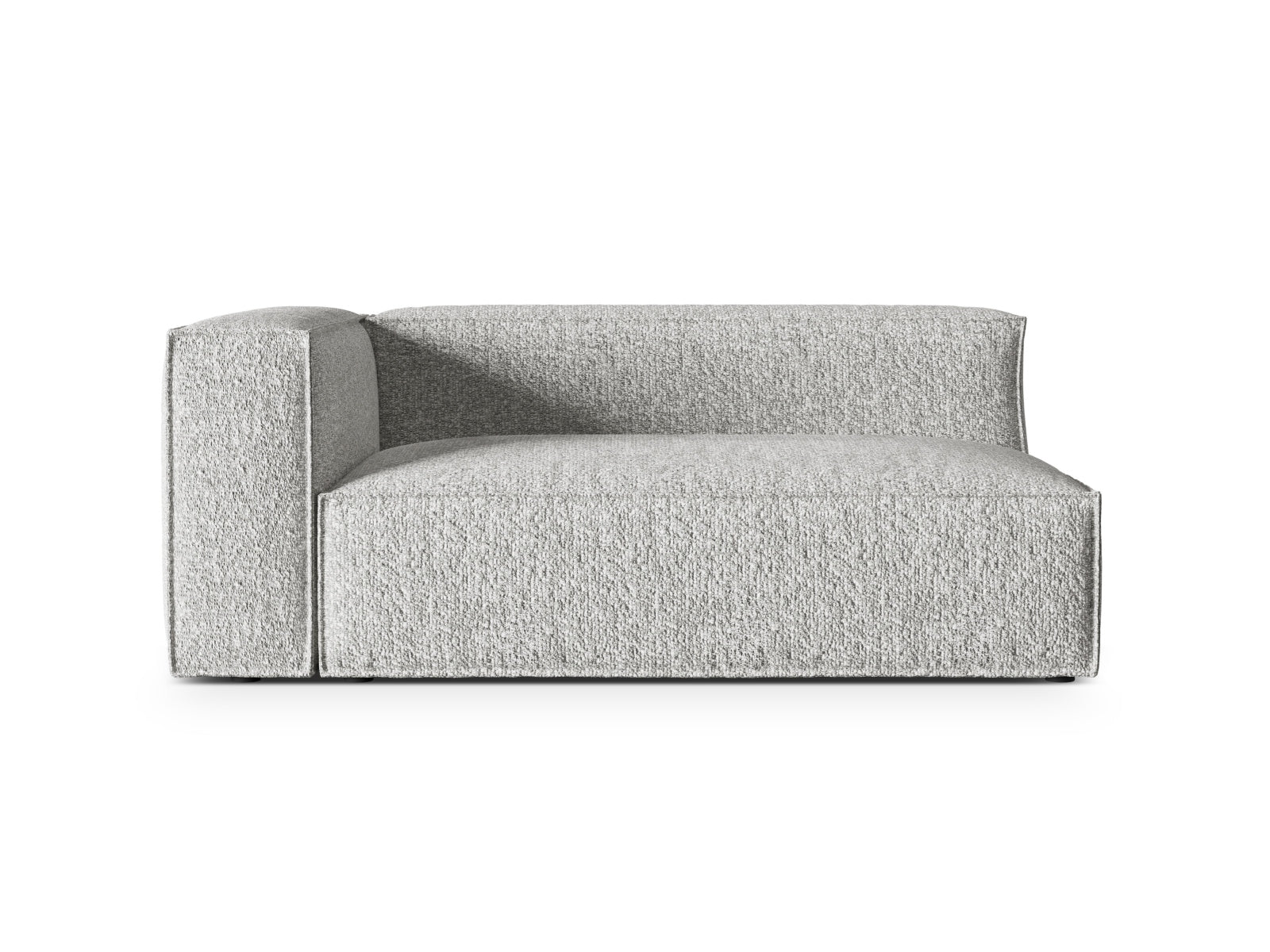 Nuria Modular Sofa, 2 Seats — Silver / Left