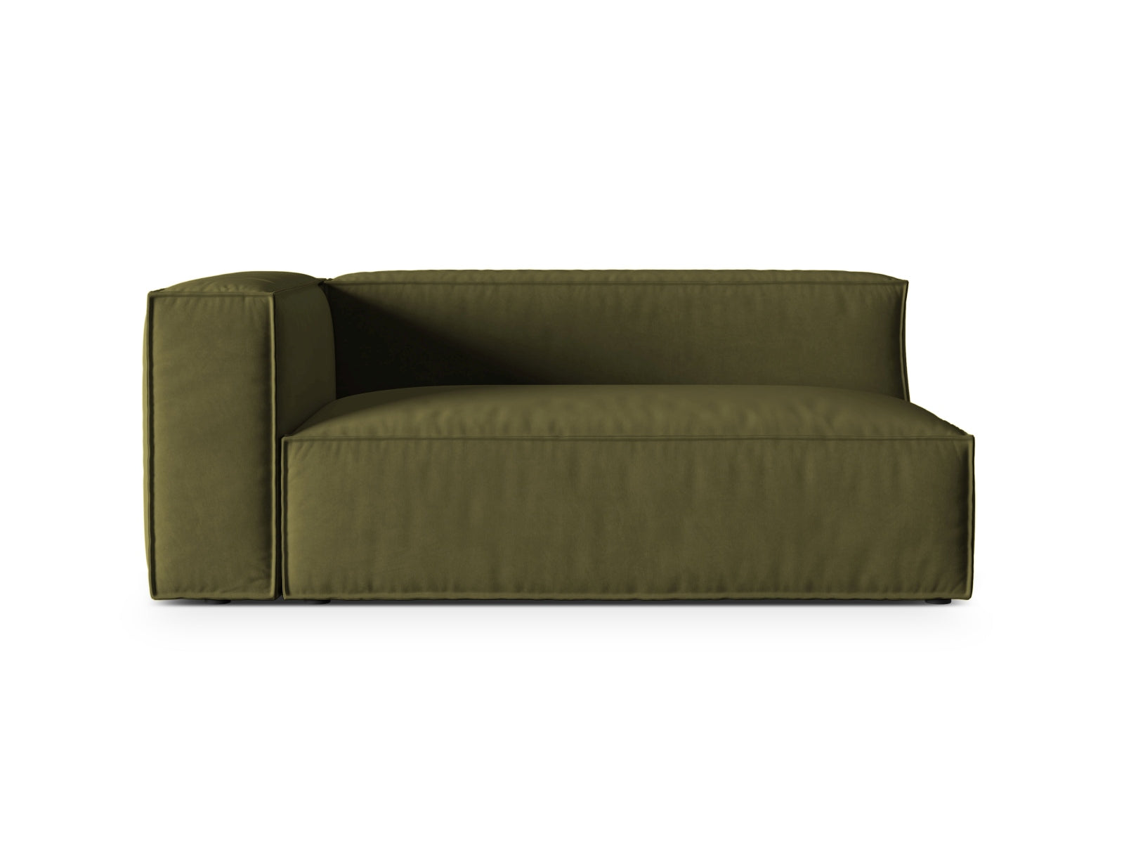 Nuria Modular Sofa, 2 Seats — Moss Green Melange / Left