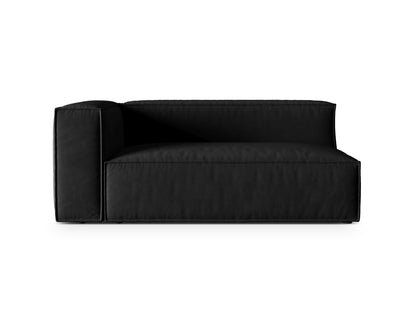 Nuria Modular Sofa, 2 Seats — Black / Left