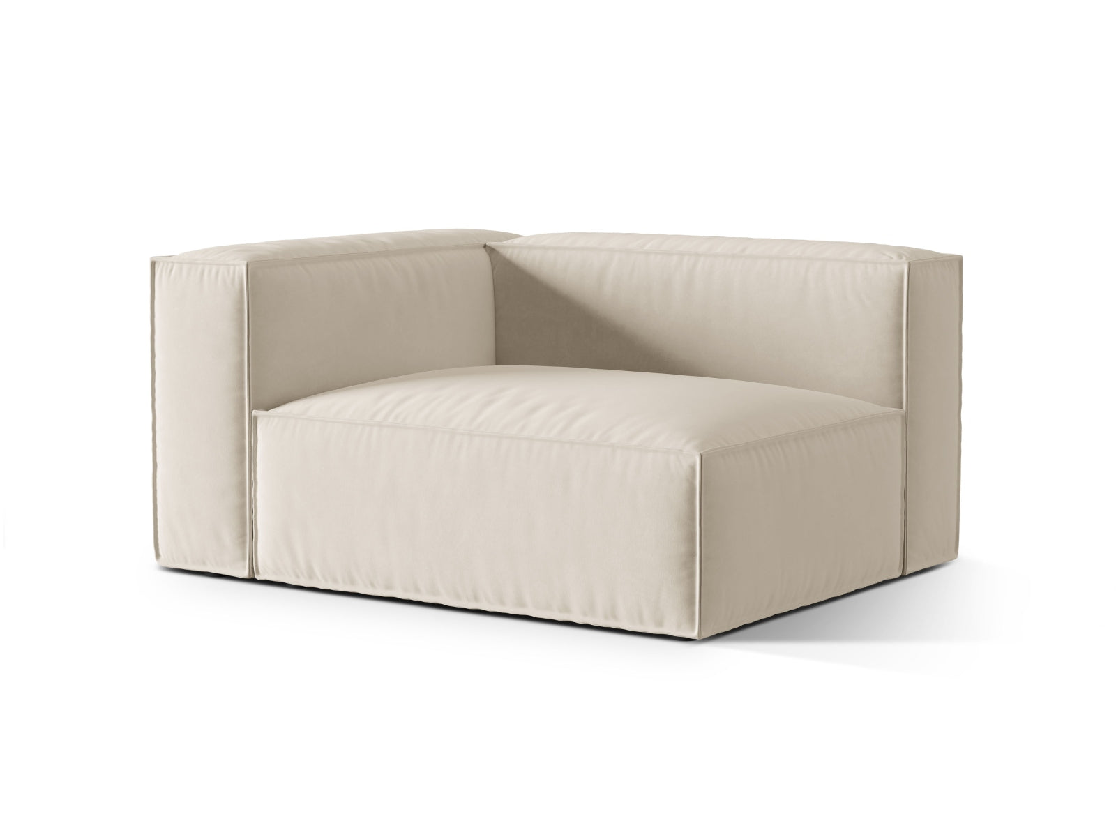 Sofamodul Samt Beige Nuria — Wohnbeispiel