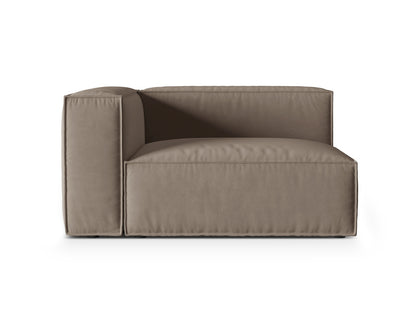 Sofamodul Samt Beige Nuria — Warm grey