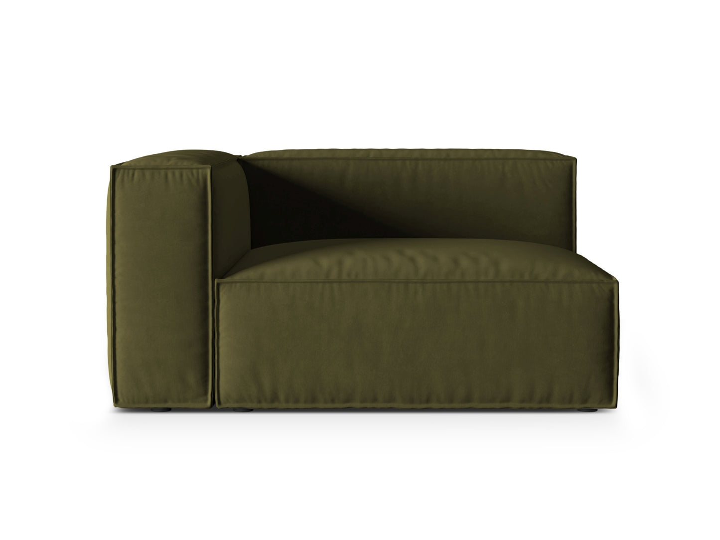 Sofamodul Samt Beige Nuria — Moss Green Melange