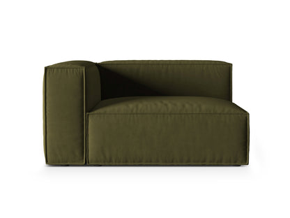 Sofamodul Samt Beige Nuria — Moss Green Melange
