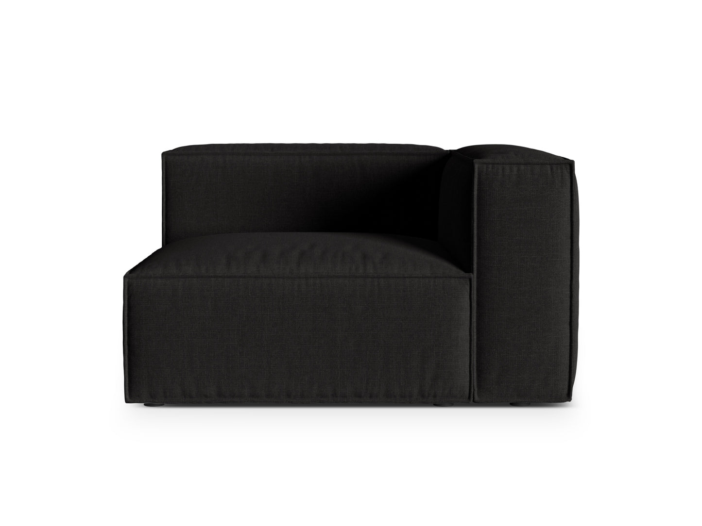 Nuria Modular Sofa, 125x110 cm — Black / Right