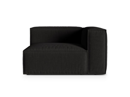 Nuria Modular Sofa, 125x110 cm — Black / Right