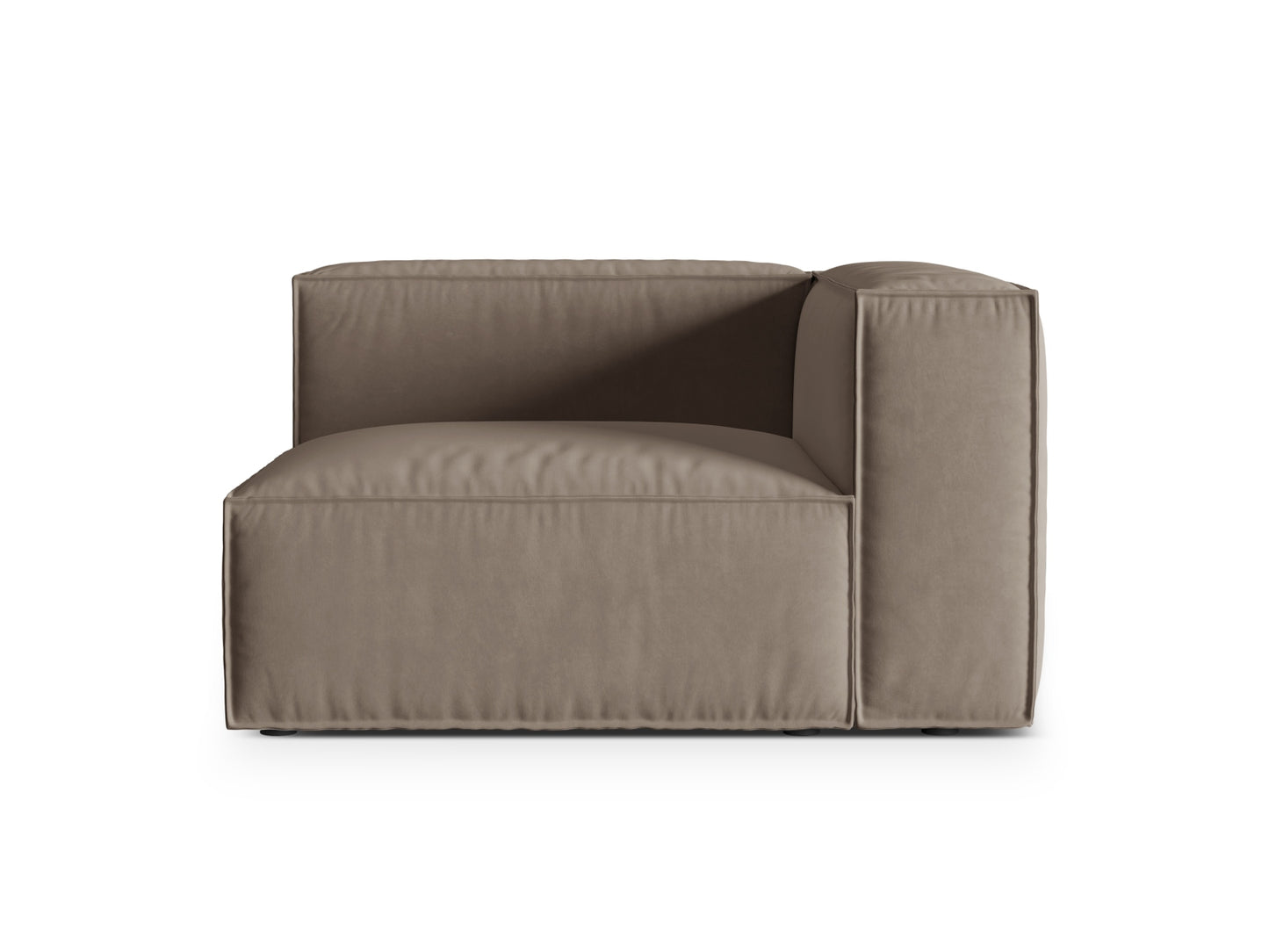 Nuria Modular Sofa, 125x110 cm — Warm grey / Right