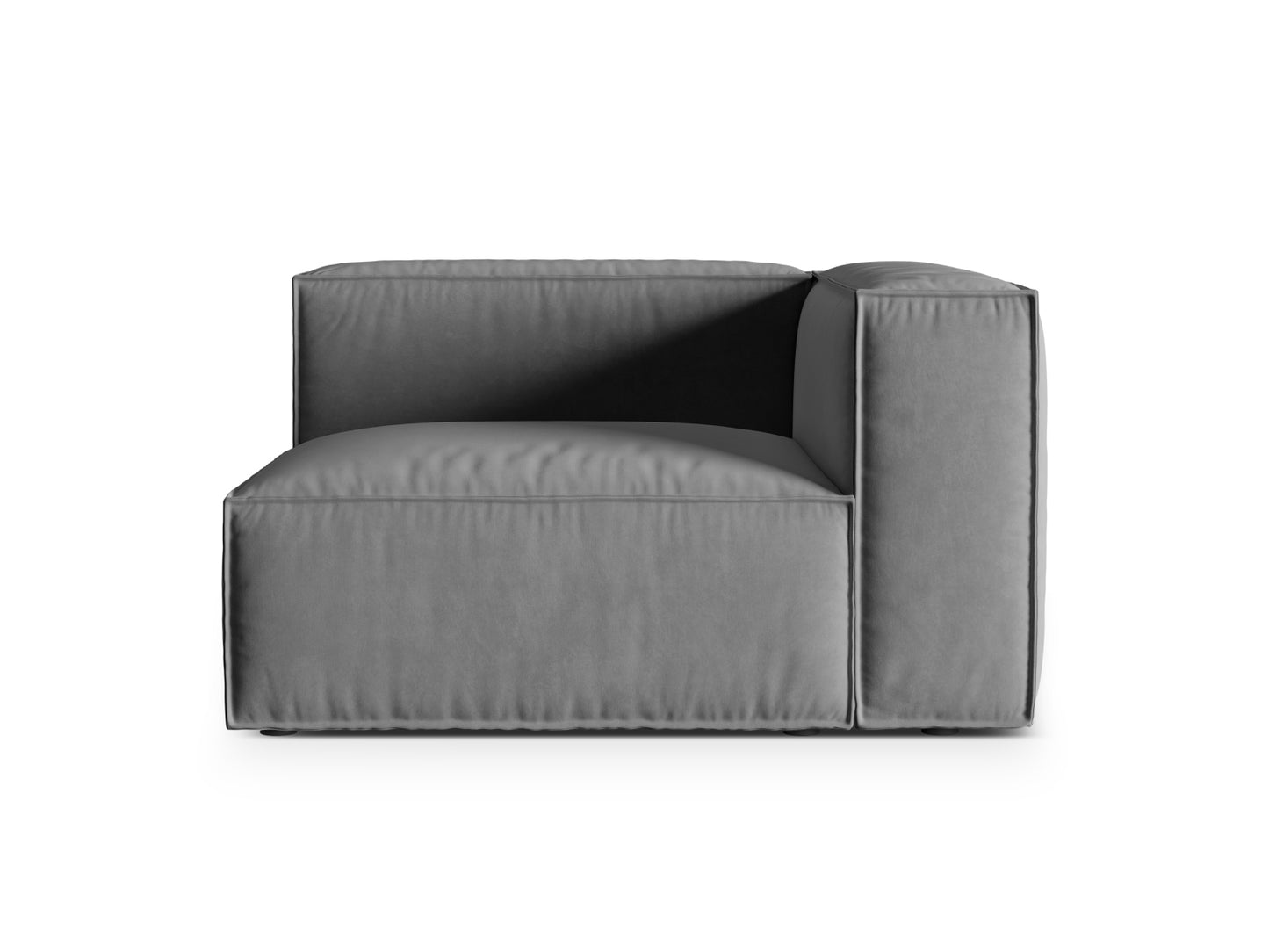 Nuria Modular Sofa, 125x110 cm — Grey / Right