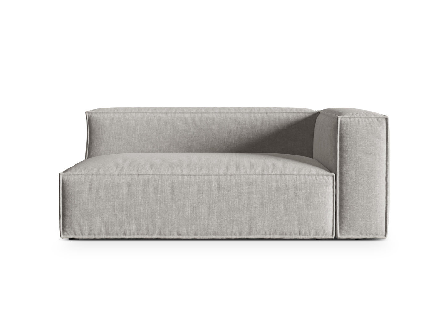 Nuria Modular Sofa, 2 Seats — Light Grey / Right