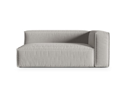 Nuria Modular Sofa, 2 Seats — Light Grey / Right