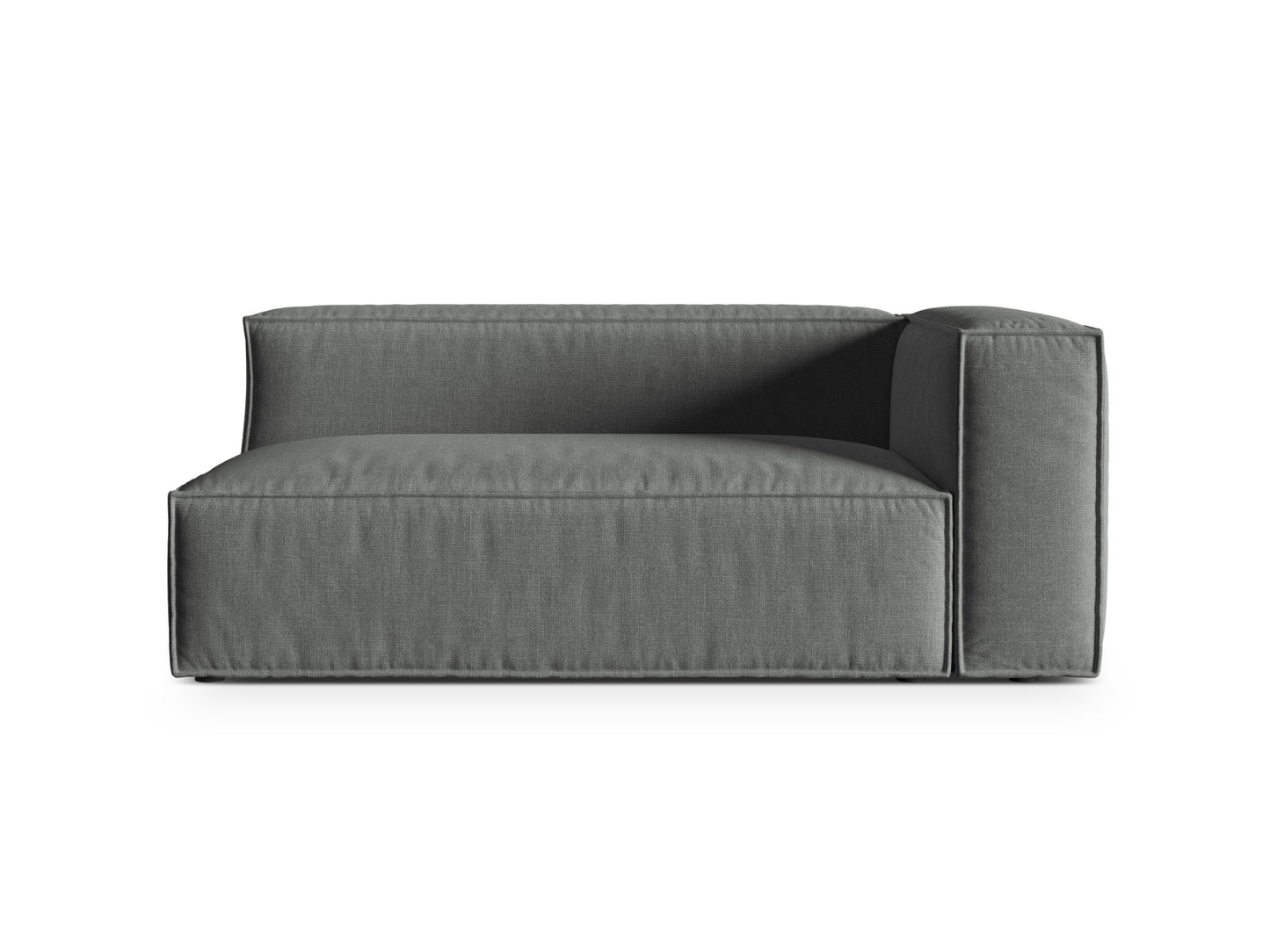 Nuria Modular Sofa, 2 Seats — Grey / Right