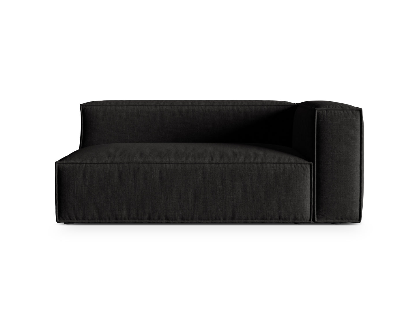Nuria Modular Sofa, 2 Seats — Black / Right
