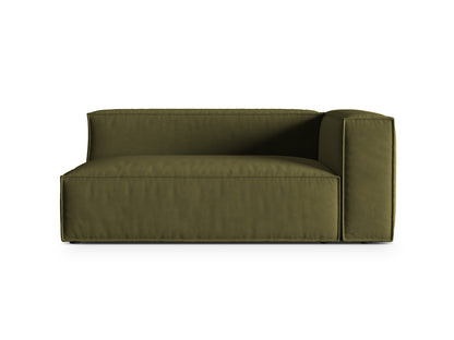 Nuria Modular Sofa, 2 Seats — Moss Green Melange / Right