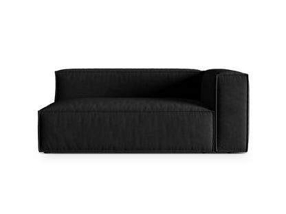 Nuria Modular Sofa, 2 Seats — Black / Right