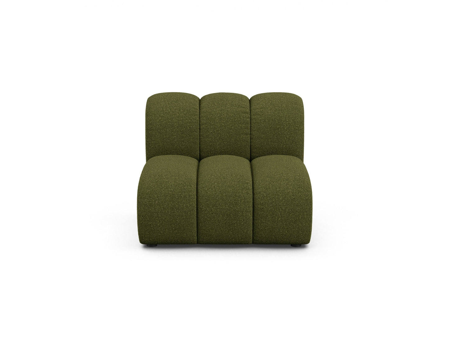 Sofamodul Bouclé Beige Lupine — Dark Olive Green