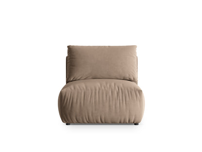 Sofamodul Samt Grau Chris — Light Brown