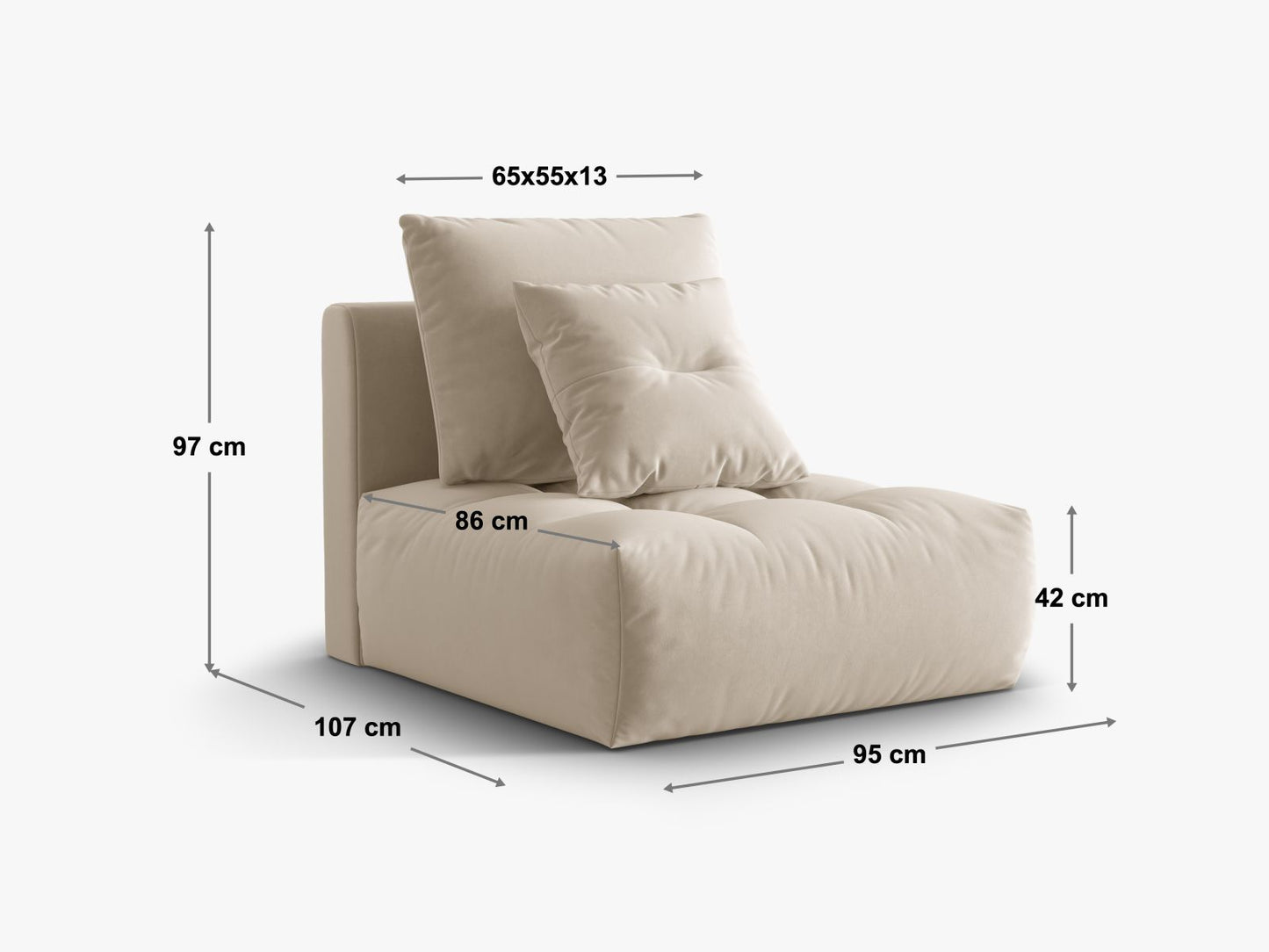 Sofamodul Strukturstoff Auburn Bloom — Ansicht 5