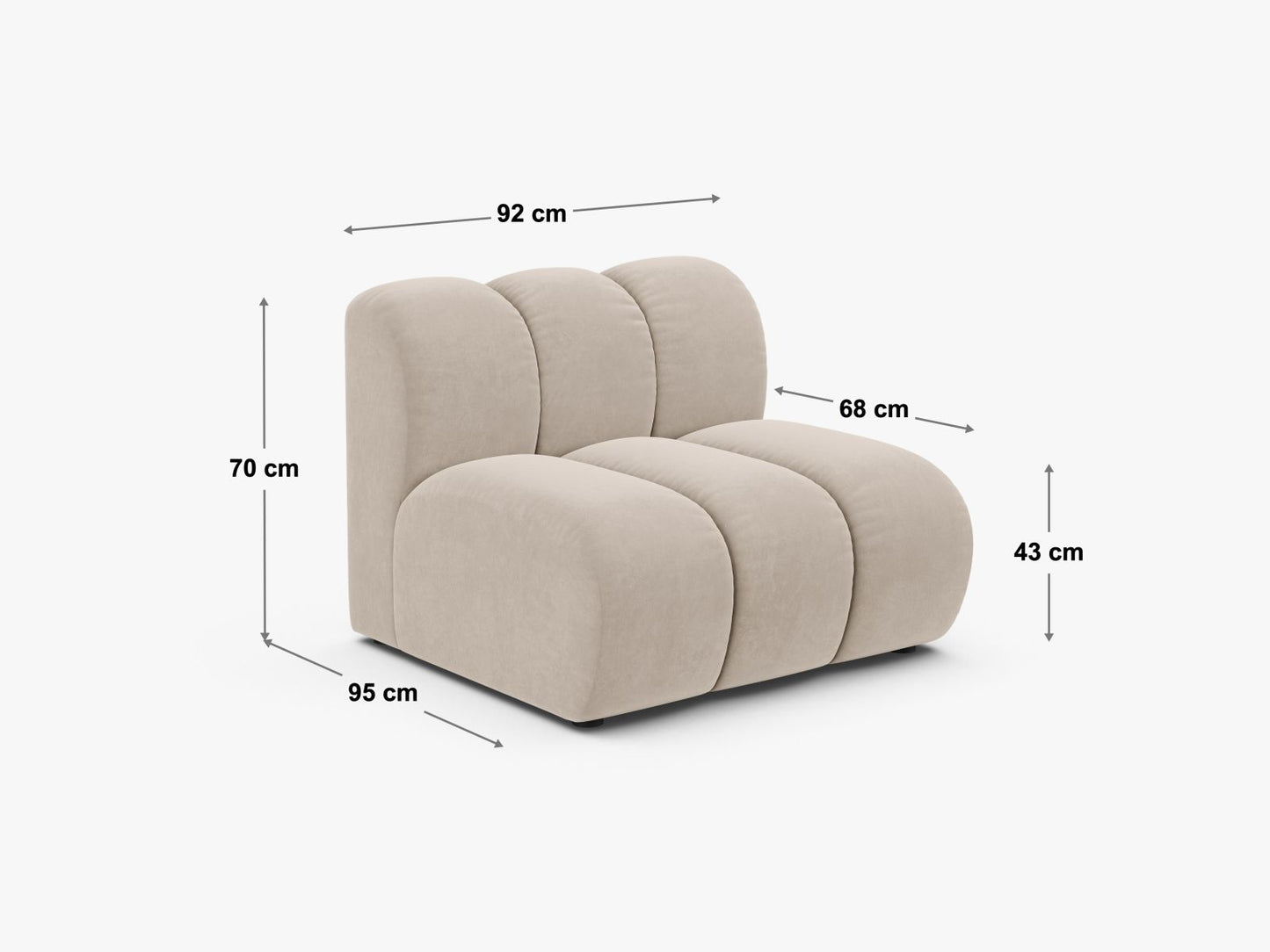 Sofamodul Chenille Brick Lupine — Ansicht 4