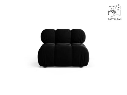 Sofamodul Samt Beige Bellis — Black