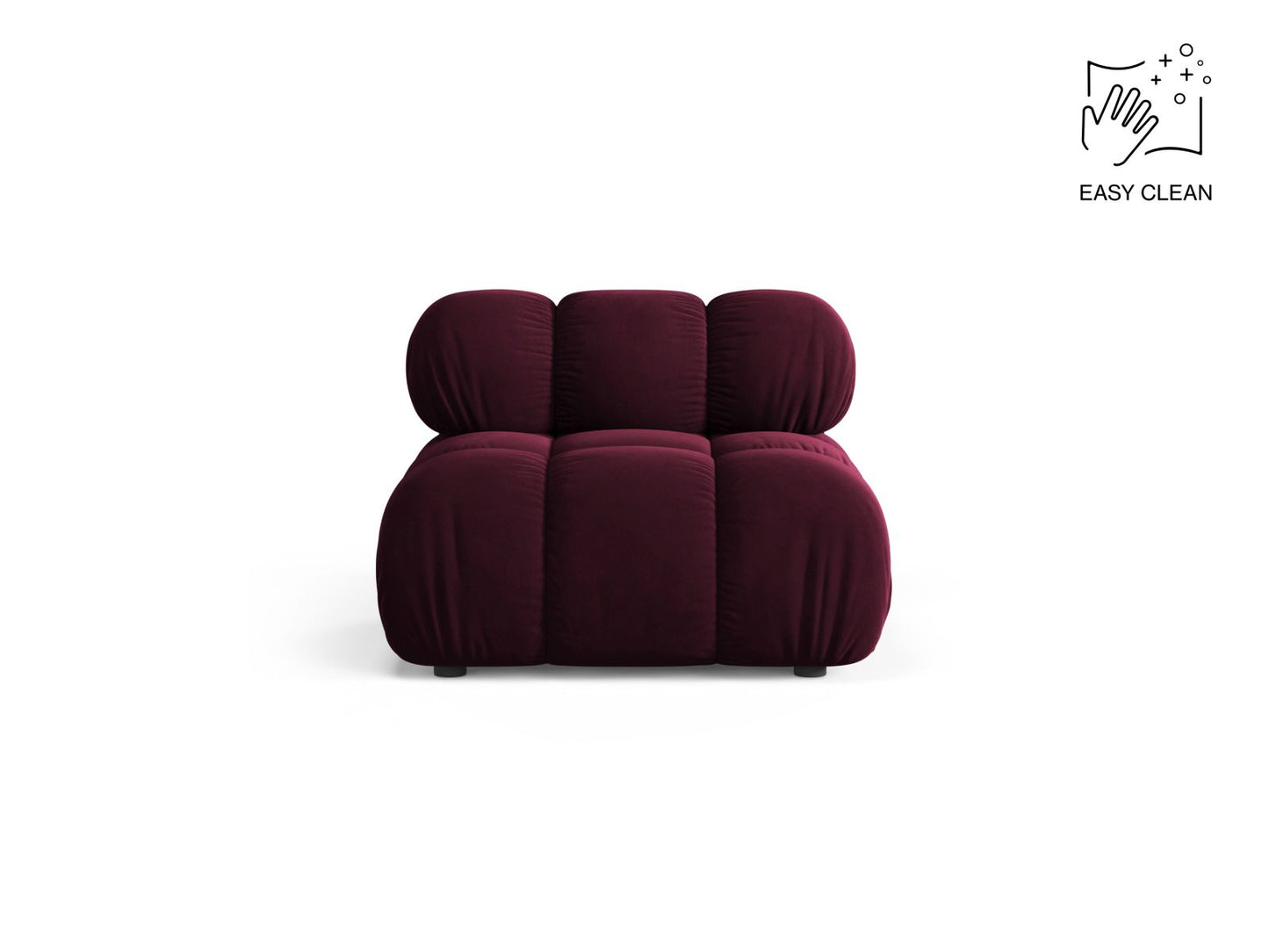 Sofamodul Samt Beige Bellis — Burgundy