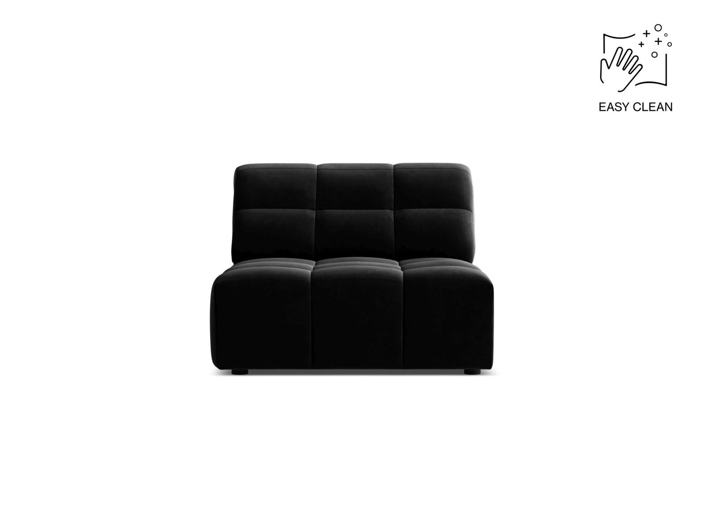 Sofamodul Samt Beige Jennifer — Black