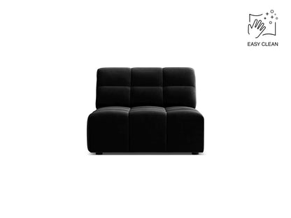 Sofamodul Samt Beige Jennifer — Black