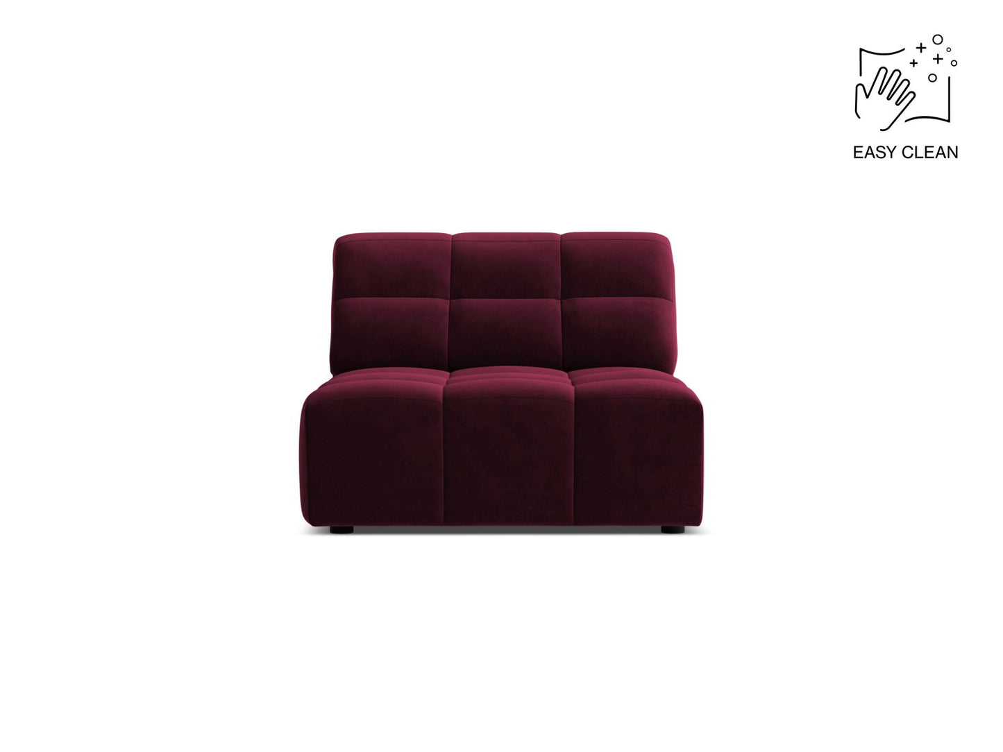 Sofamodul Samt Beige Jennifer — Burgundy