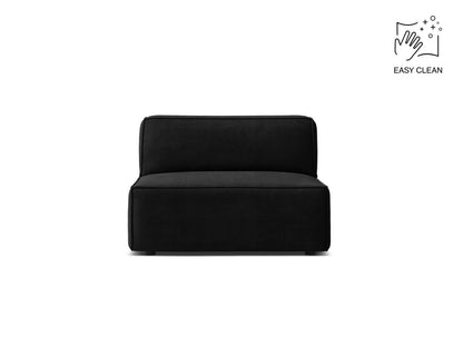 Sofamodul Samt Beige Jodie — Black