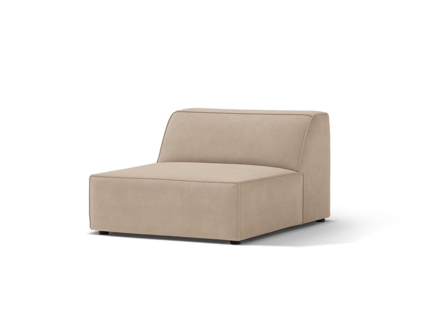 Sofamodul Samt Beige Jodie — Wohnbeispiel