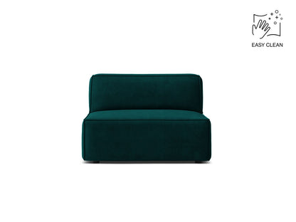 Sofamodul Samt Beige Jodie — Deep Petrol