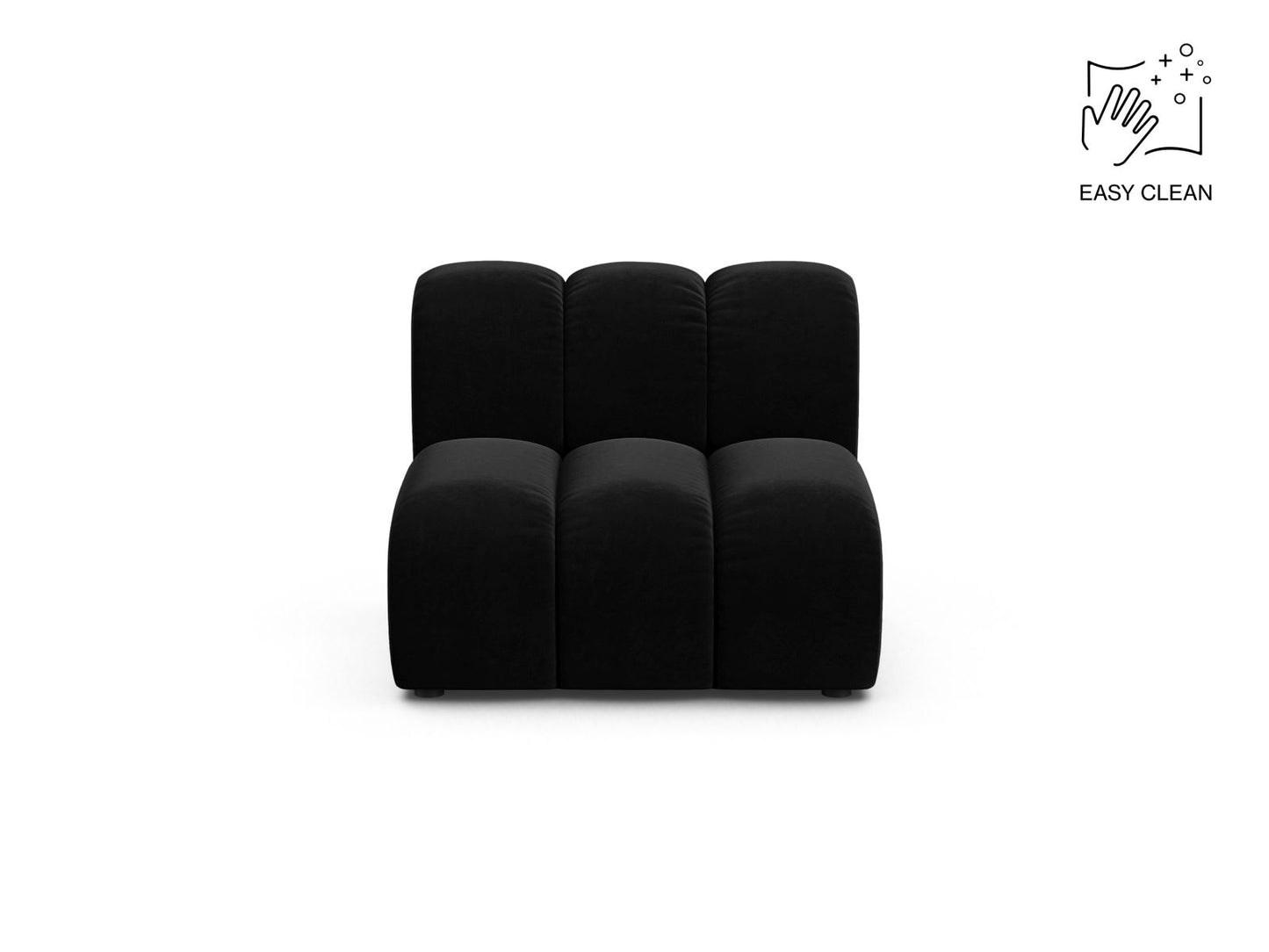 Sofamodul Samt Beige Lupine — Black