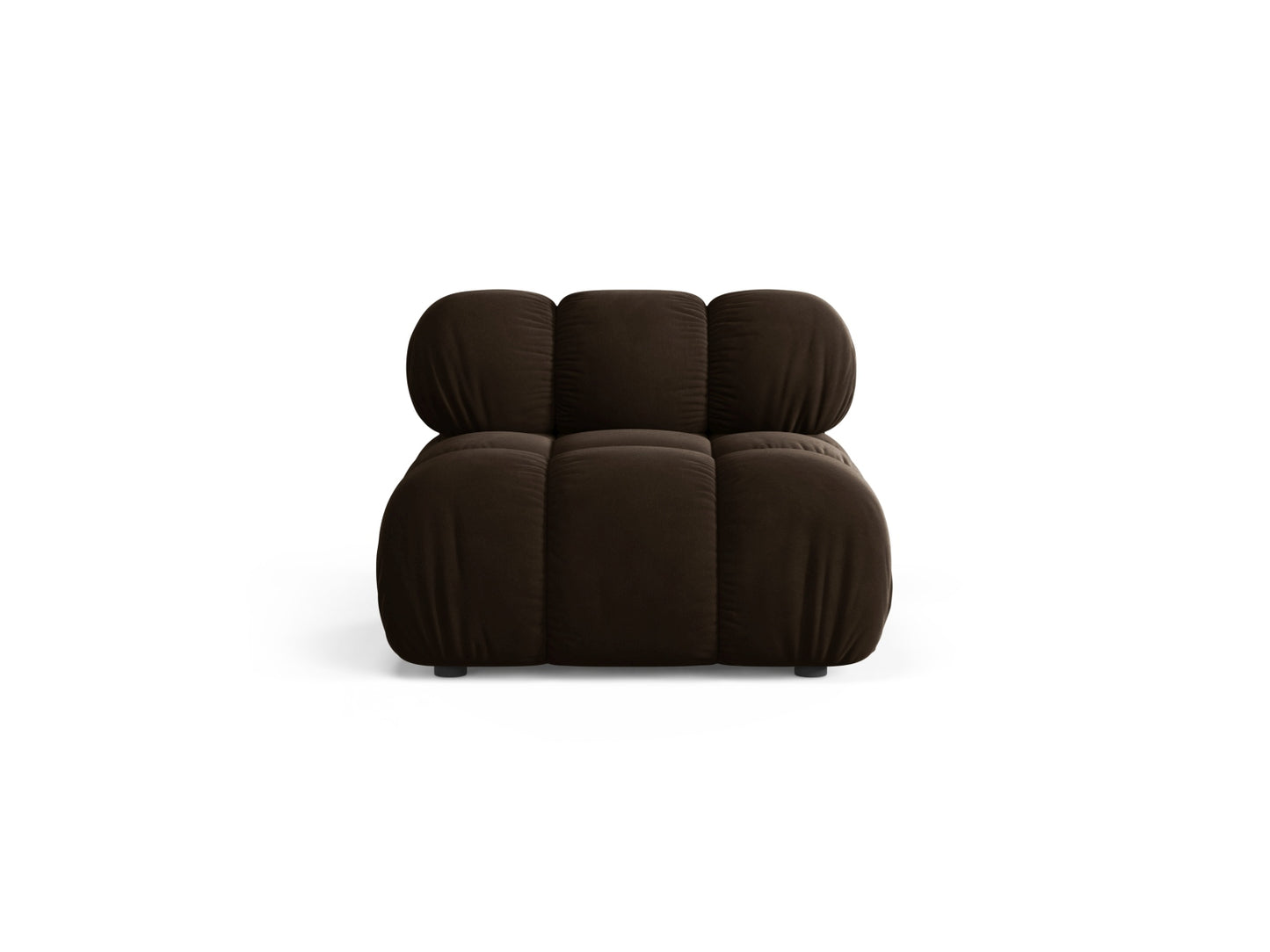 Sofamodul Samt Schwarz Bellis — Dark Brown
