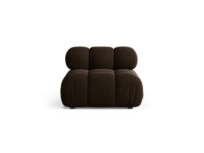 Sofamodul Samt Schwarz Bellis — Dark Brown