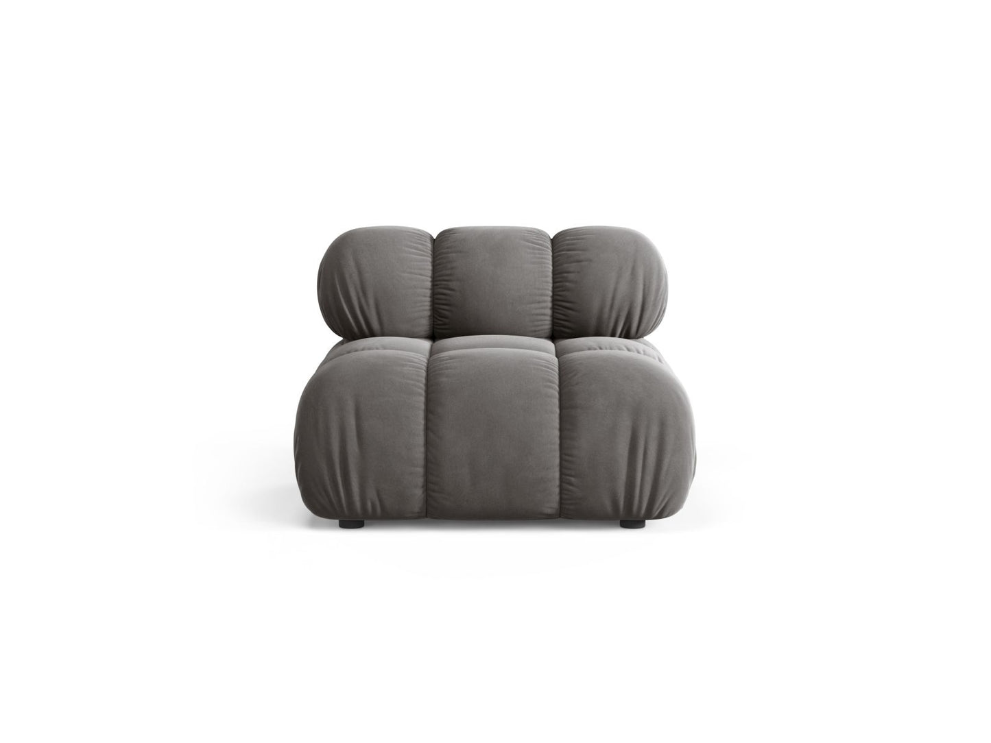 Sofamodul Samt Schwarz Bellis — Light Grey