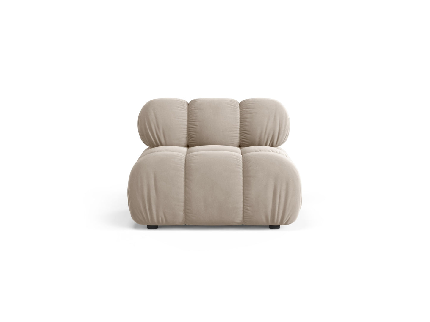 Sofamodul Samt Schwarz Bellis — Dark Beige