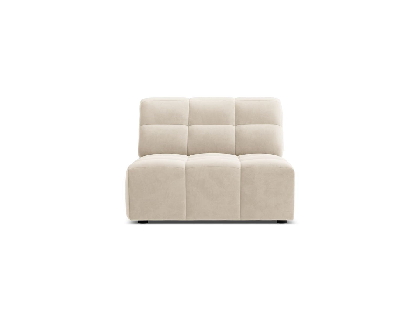 Sofamodul Samt Schwarz Jennifer — Light Beige