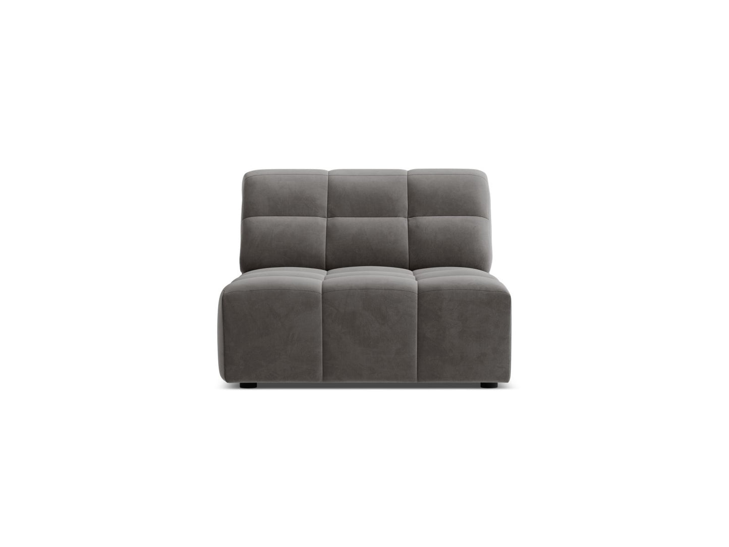 Sofamodul Samt Schwarz Jennifer — Light Grey